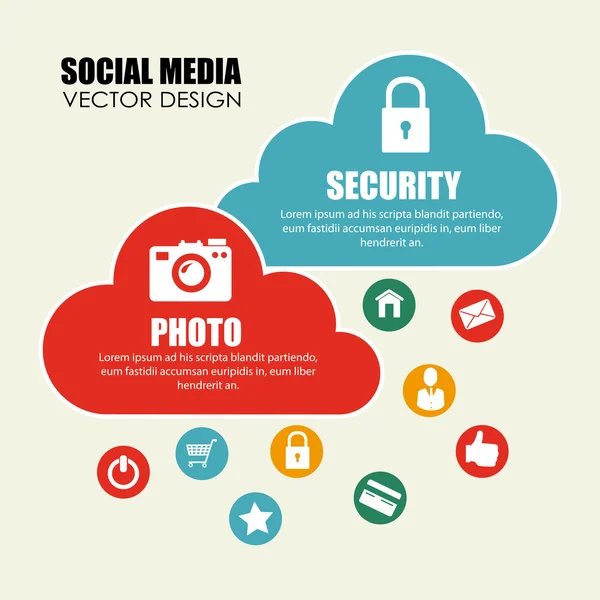 Social media  design — Stock Vector