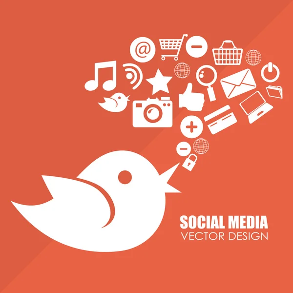 Design dei social media — Vettoriale Stock