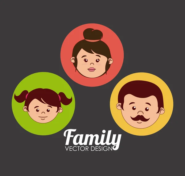 Familie ontwerp — Stockvector