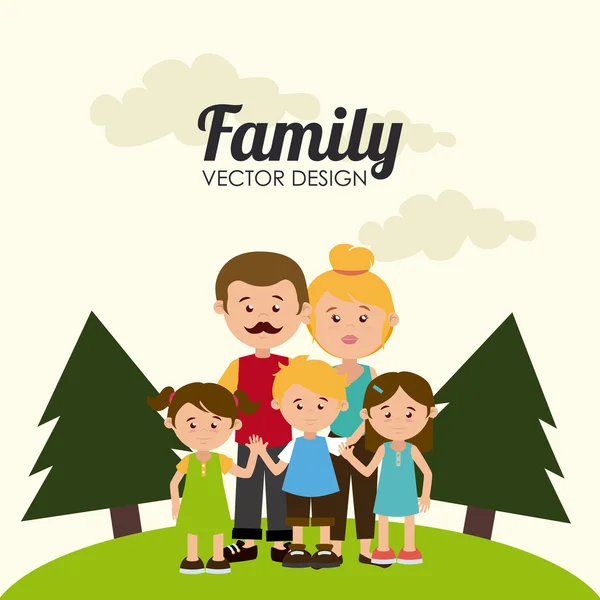 Familiendesign — Stockvektor