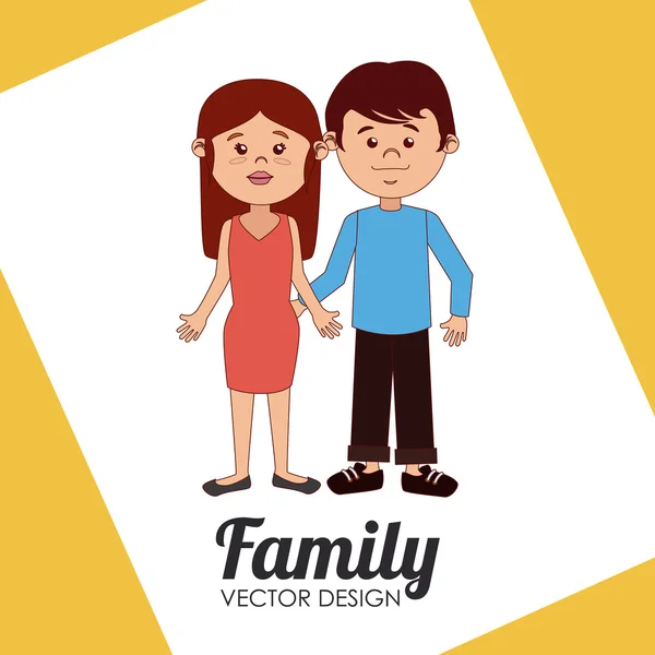 Rodinný design — Stockový vektor