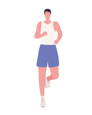 Maratonda koşan adam