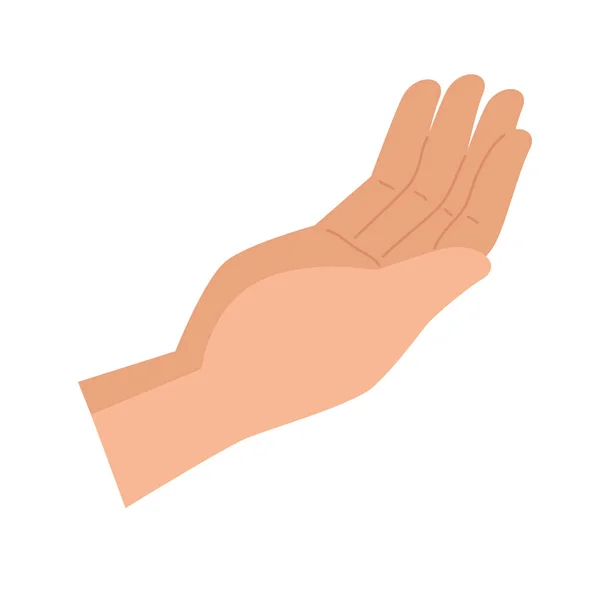 Hand människa mottagning — Stock vektor