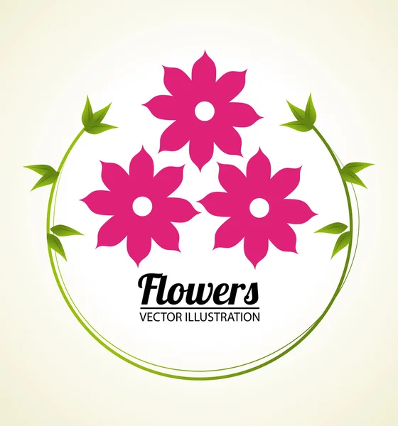 Design de flores — Vetor de Stock