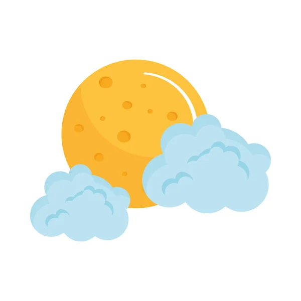Clouds and fullmoon — Stock Vector