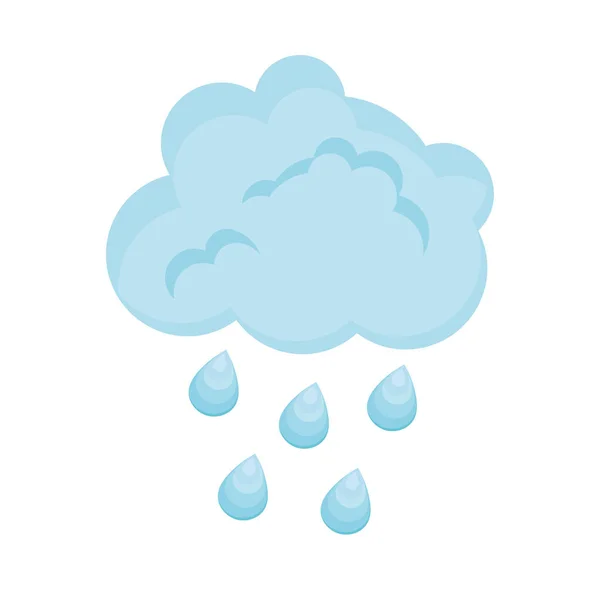 Felhők esős időjárás — Stock Vector