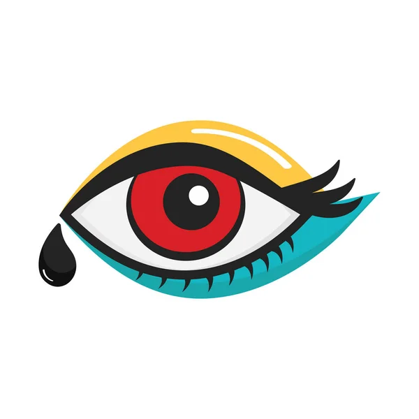 Huilend menselijk oog — Stockvector