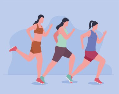 Maraton koşan sporcu kadınlar
