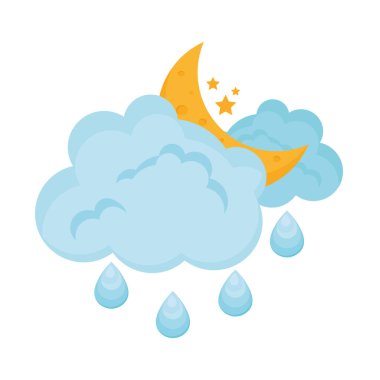 Bulutlar ve hilal ay