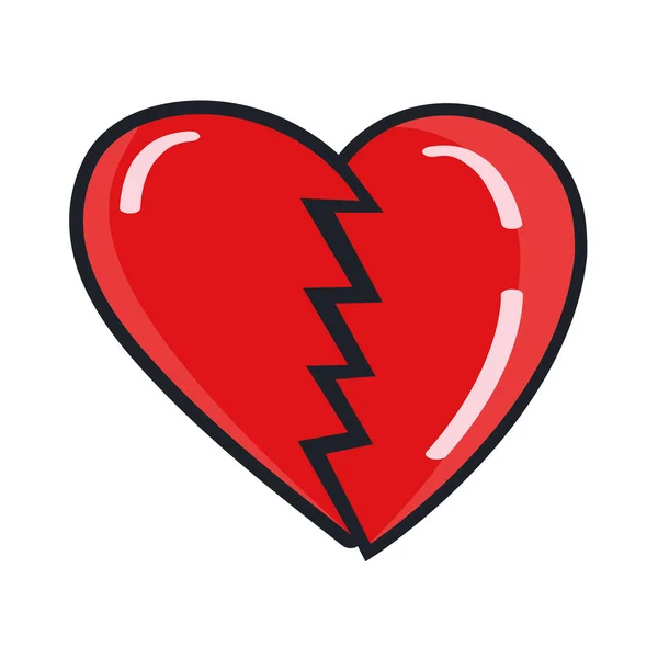 Heart break sticker — Stock Vector