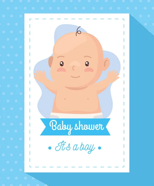 Tarjeta de ducha de bebé — Archivo Imágenes Vectoriales