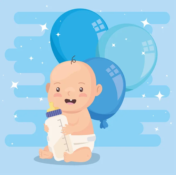 Cartel del bebé lindo — Vector de stock