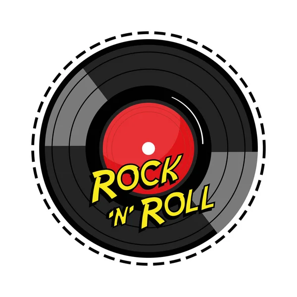 Vinilo de rock and roll — Vector de stock