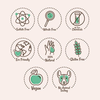 sekiz ürün etiketi simgesi