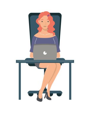 dizüstü bilgisayarınızda çalışan kadın