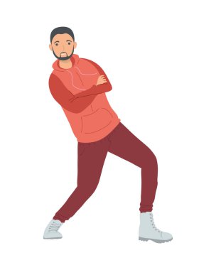 Genç sakallı adam karakteri