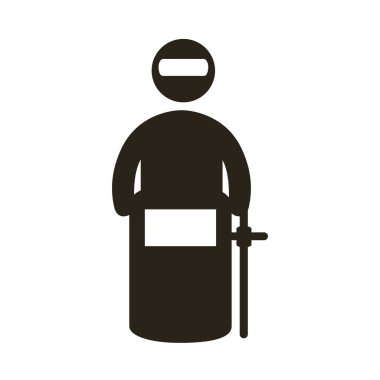 Çevik kuvvet subayı silueti.