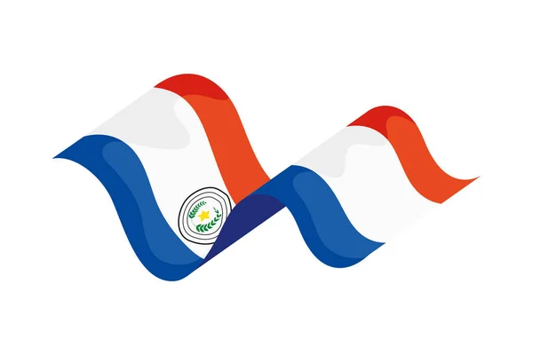 Paraguay zászlót lengetve — Stock Vector