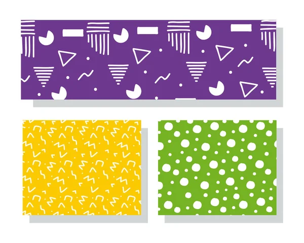 Üç doku memphis stilleri