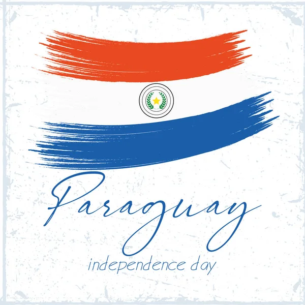 Paraguay den nezávislosti plakát — Stockový vektor
