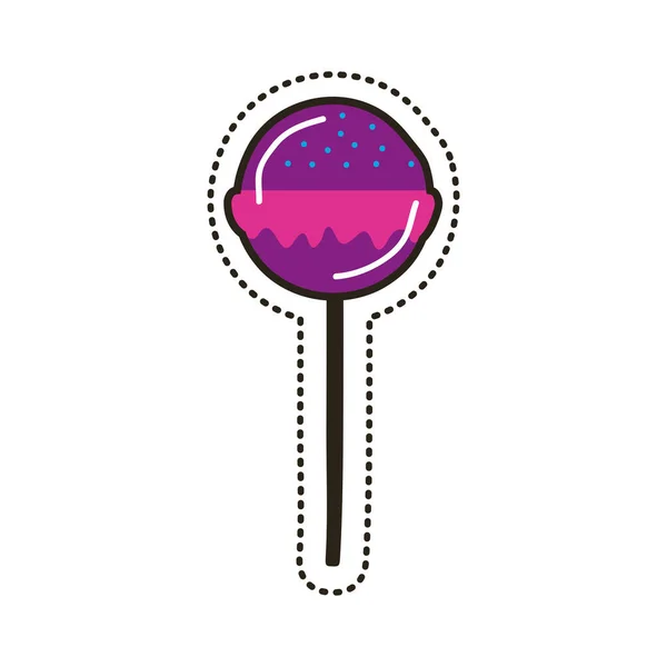 Sweet lollipop patch — Stock Vector