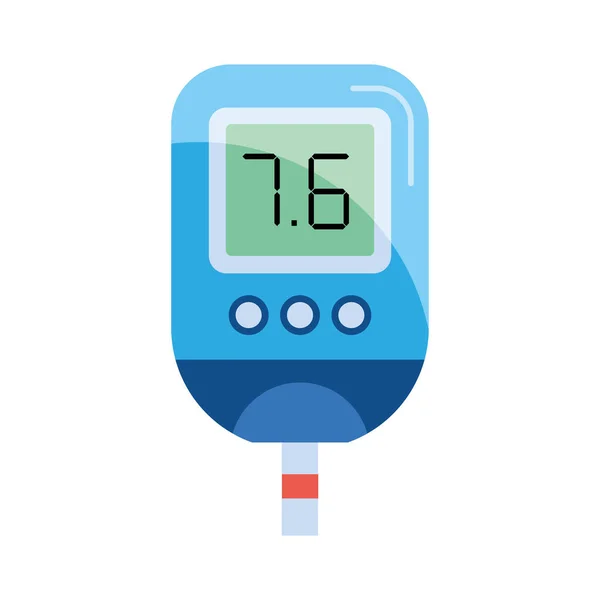 Dispositivo de medición de glucosímetro — Vector de stock