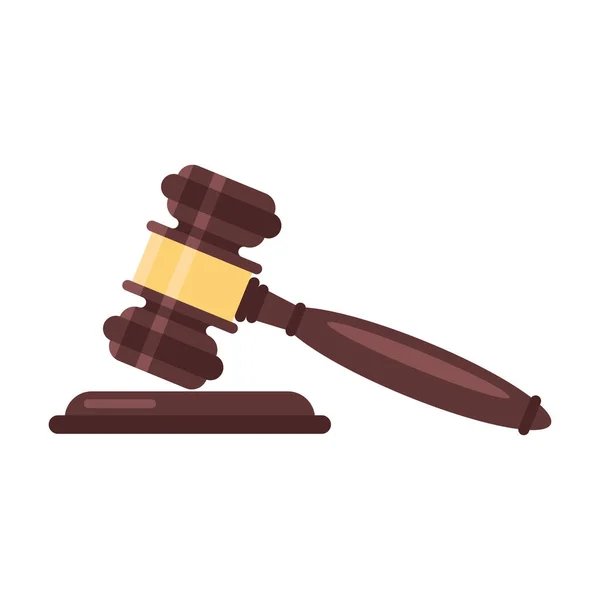 Giustizia martelletto di legno — Vettoriale Stock