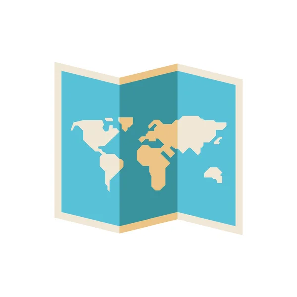 Carte papier du monde — Image vectorielle