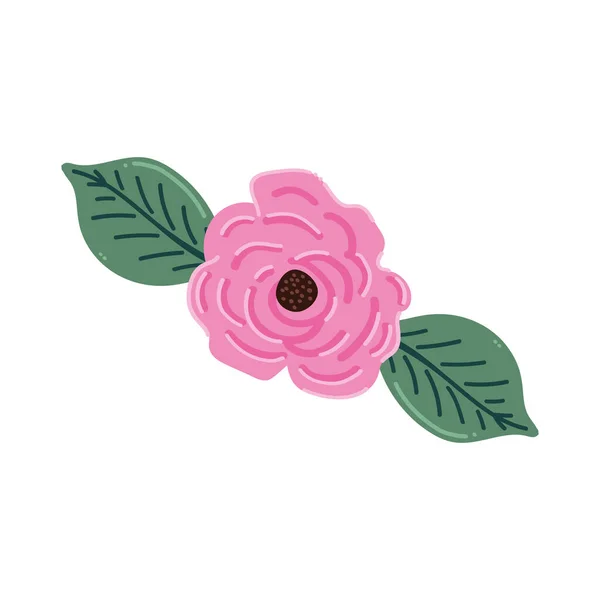 Pink beauty rose flower — Stock Vector