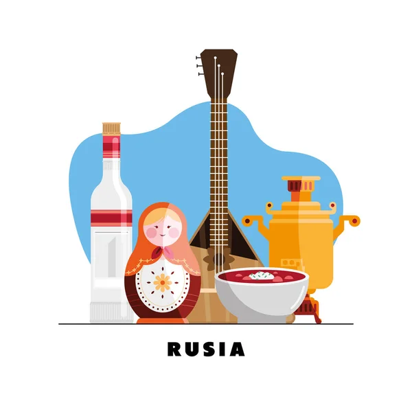 Rusia país iconos — Archivo Imágenes Vectoriales