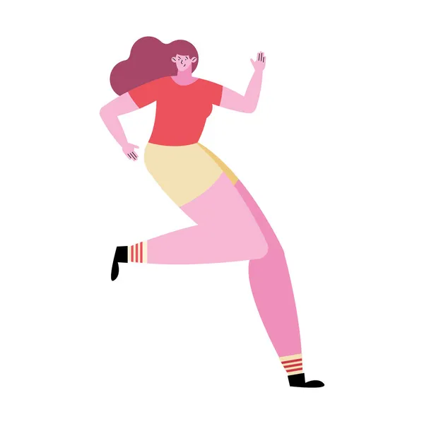 Belle femme athlétique courir — Image vectorielle