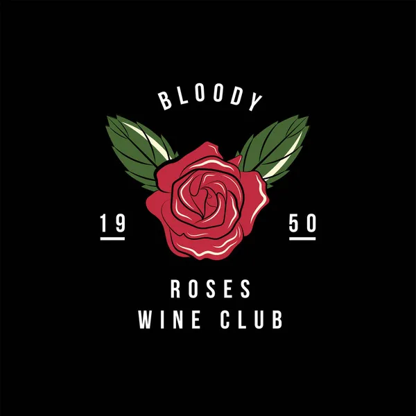 Rosas clube do vinho — Vetor de Stock