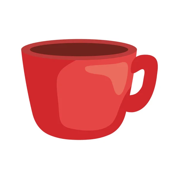 Röd kaffemugg — Stock vektor