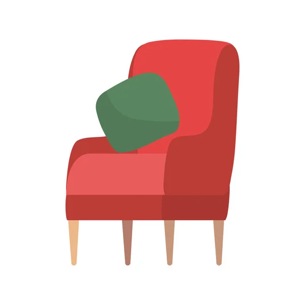 Canapé de couleur rouge — Image vectorielle