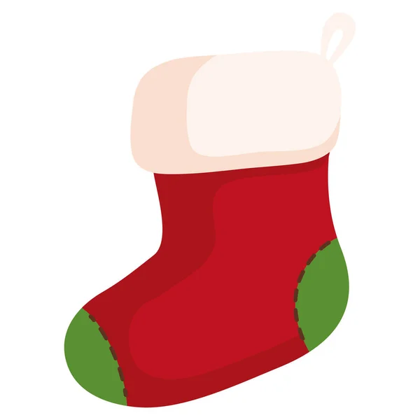Vánoční ponožka dekorace — Stockový vektor
