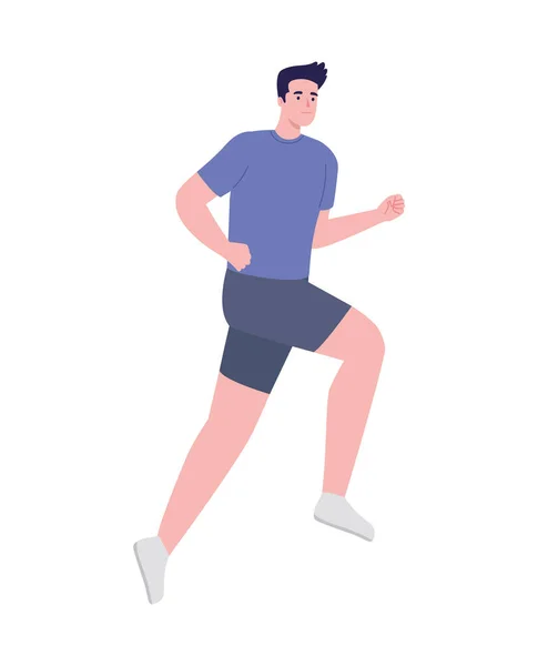 Hombre atleta corriendo — Vector de stock