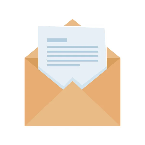 Envelop mail geopend — Stockvector