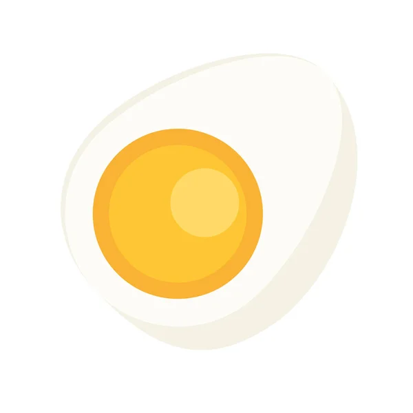 Oeuf bouilli nourriture — Image vectorielle