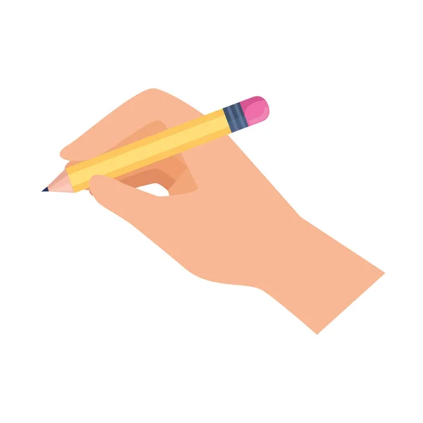 Écriture à la main avec crayon — Image vectorielle