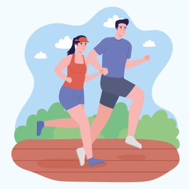 İki sporcu spor karakterleri