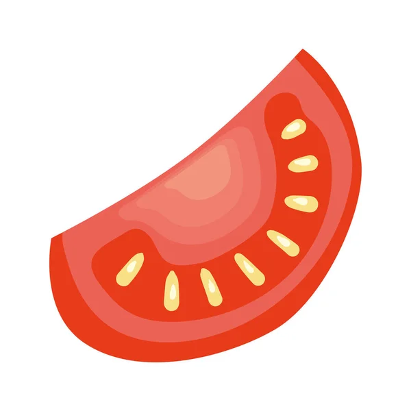 Medio tomate vegetal — Vector de stock