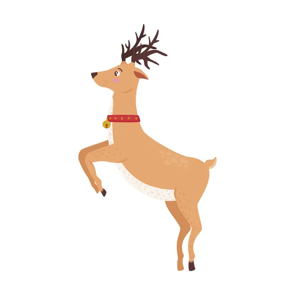 Reindeer antler jumping — Stock Vector