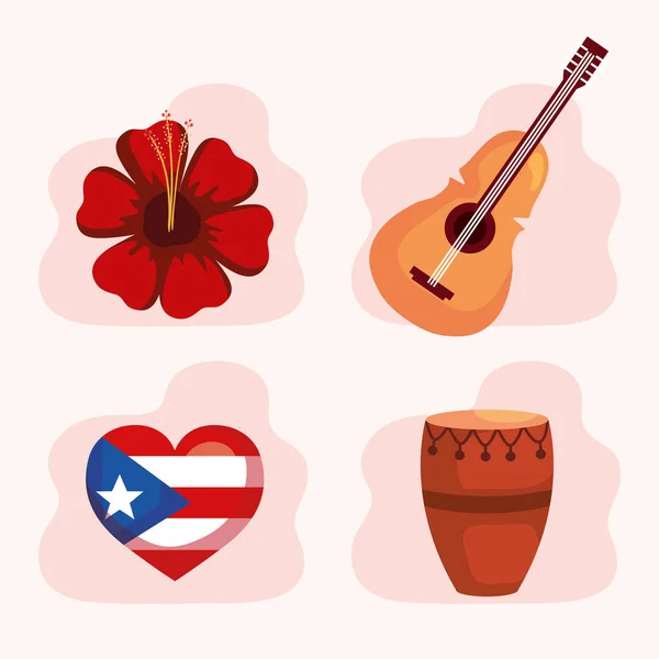 Objets puerto rico — Image vectorielle