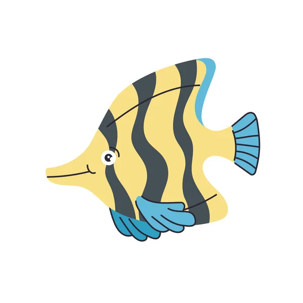 Angel fish sealife — Stock Vector