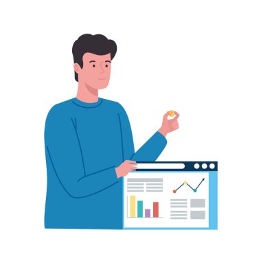 Web sayfası olan adam