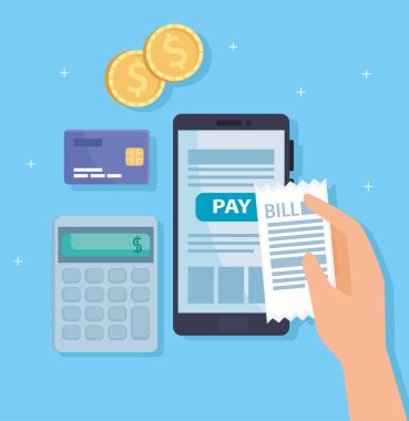 akıllı telefon ve finansal simgeler