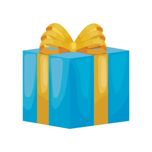 Blauw cadeau cadeau — Stockvector