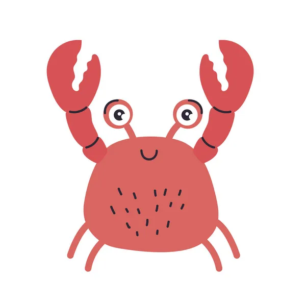 Cute crab sealife — Stock Vector