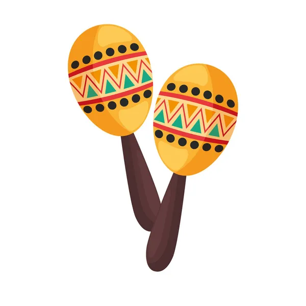 Instrumentos musicales maracas — Vector de stock