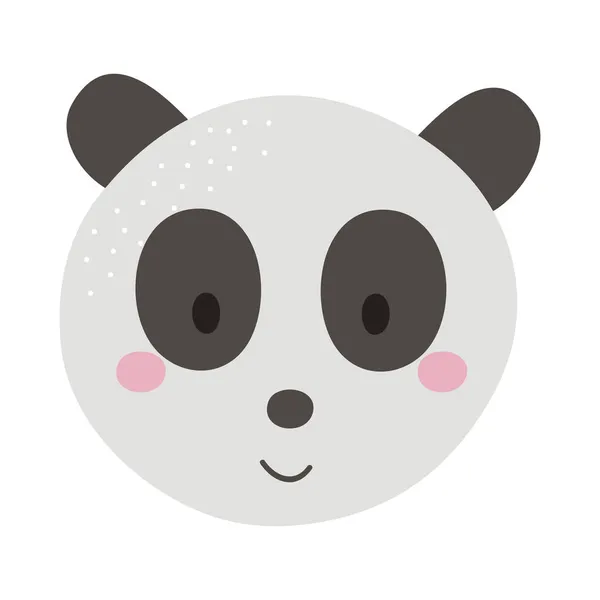 Joli visage de panda — Image vectorielle